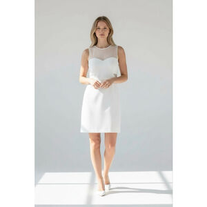 Express NWT lace cut out white dress sleeveless size 12